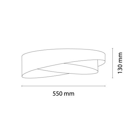 BRILAGI - Світлодіодний стельовий світильник VELVET TWIST LED/24W/230V 4000K діаметр 55 см чорний/золотий
