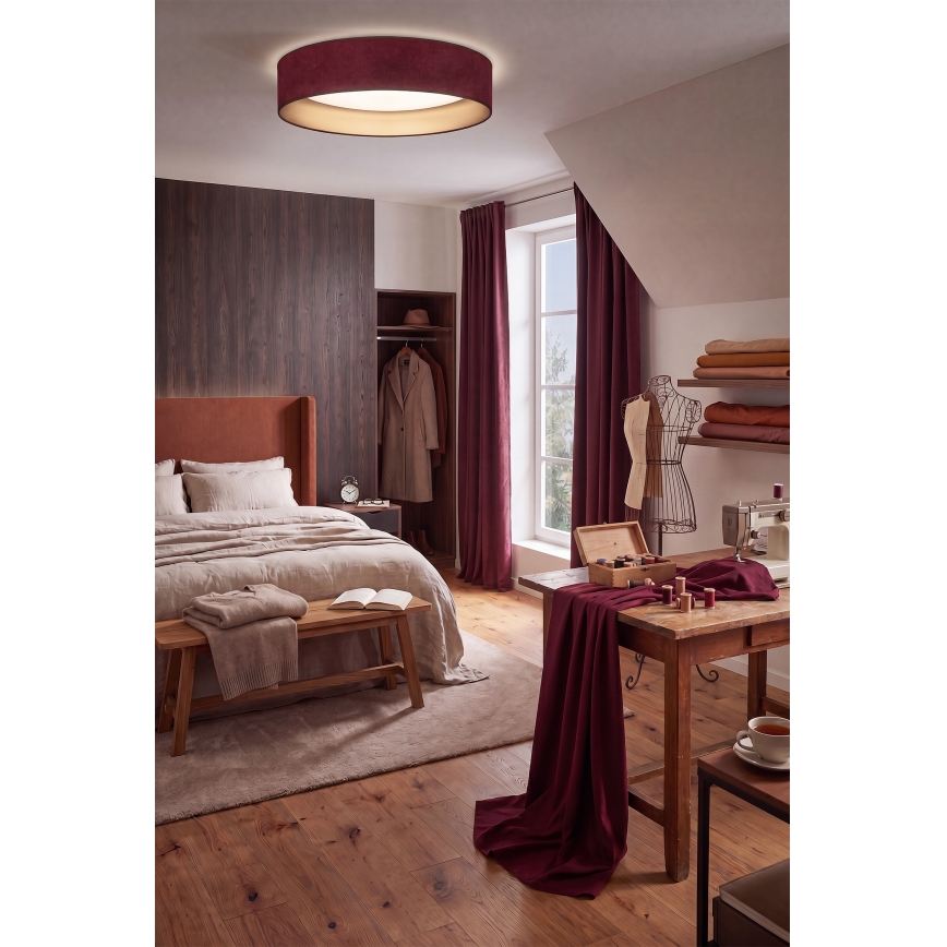 BRILAGI - LED стельовий світильник VELVET VARI LED/24W/230V 3000/4000/6500K Ø 45 см бордовий/золотий