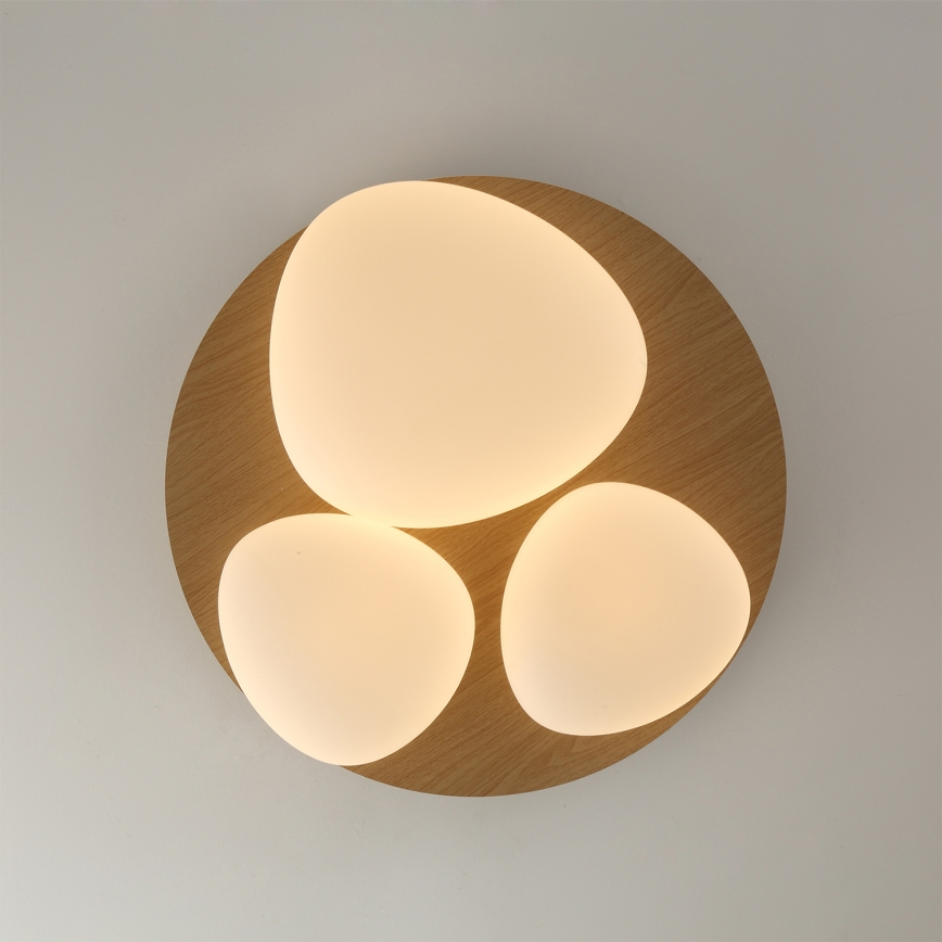 Brilagi - LED стельовий світильник VISBY WOOD LED/36W/230V діаметр 50 см коричневий