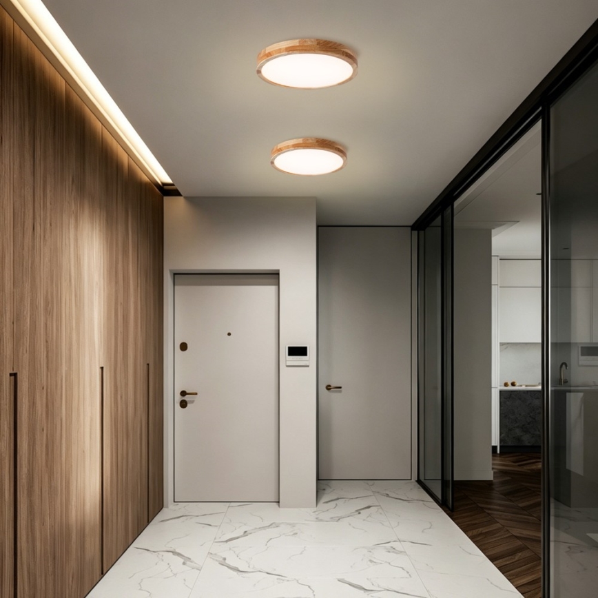 BRILAGI - LED стельовий світильник WOODLINE LED/24W/230V 3000/4000/6000K дуб, діаметр 30 см