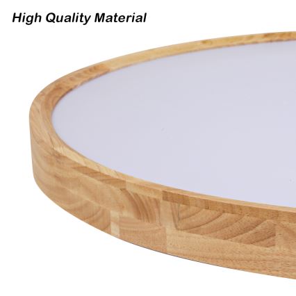 Brilagi - LED-стельовий світильник WOODROUND LED/30W/230V 3000/4000/6000K діаметр 40 см дерев'яний CRI 90