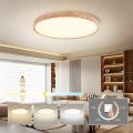 Brilagi - LED стельовий світильник WOODROUND LED/40W/230V 3000/4000/6000K діам. 60 см дерево CRI 90
