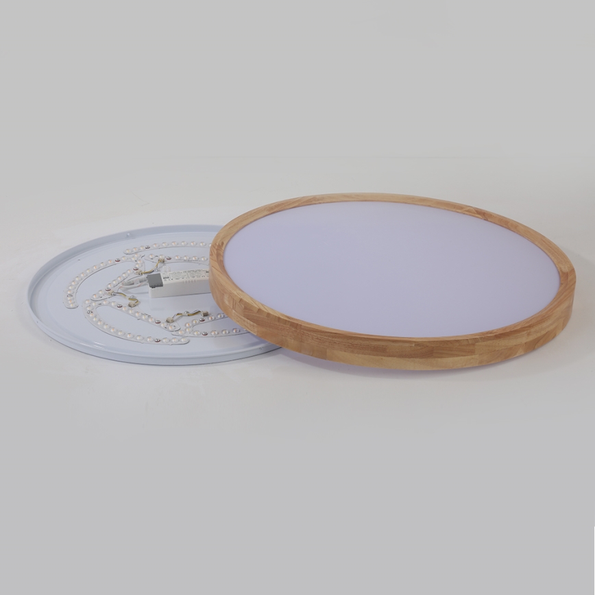 Brilagi - LED стельовий світильник WOODROUND LED/40W/230V 3000/4000/6000K діам. 60 см дерево CRI 90