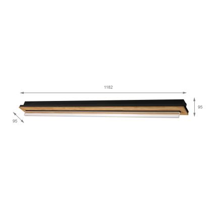 BRILAGI - LED стельовий світильник WOODY FLAT LED/25 Вт/230 В 118 см дуб/чорний