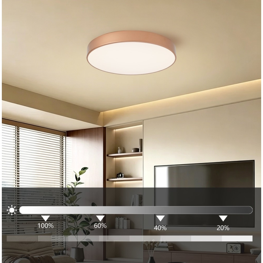 BRILAGI - LED димований стельовий світильник POOL LED/60W/230V 3000-6000K діам. 50 см бронзовий + пульт дистанційного керування
