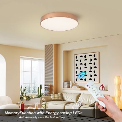 BRILAGI - LED димований стельовий світильник POOL LED/60W/230V 3000-6000K діам. 50 см бронзовий + пульт дистанційного керування