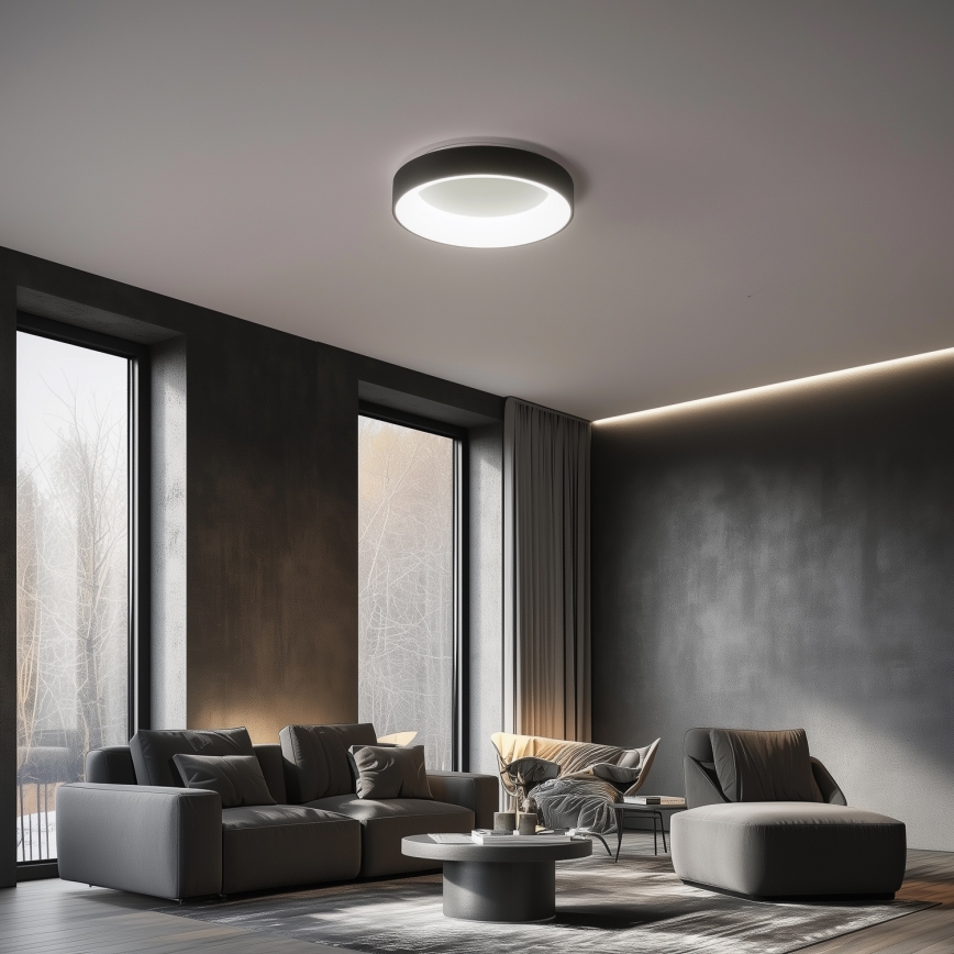 Brilagi - затемнюваний LED стельовий світильник FALCON LED/40W/230V 3000-6500K діаметр 45 см чорний + пульт дистанційного керування