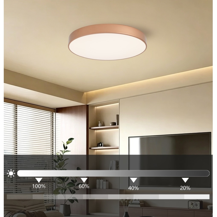 BRILAGI - LED-стельовий світильник з регульованою яскравістю POOL LED/60W/230V 3000-6000K діаметр 60 cm бронзовий + пульт дистанційного керування