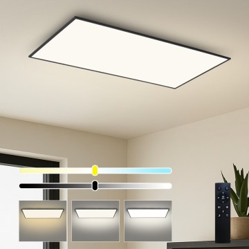 Brilagi - LED стельовий світильник з регулюванням яскравості SLIMFRAME LED/80W/230V 120x60 cm 3000-6000K чорний + пульт дистанційного керування
