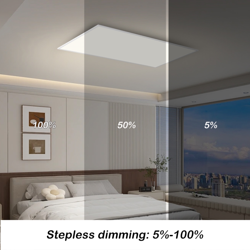 Brilagi - LED димований стельовий світильник SLIMFRAME LED/80W/230V 120x60 cm 3000-6000K білий + пульт дистанційного керування