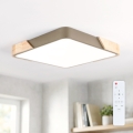 BRILAGI - LED стельовий світильник з регульованою яскравістю PILANA SQUARE LED/48W/230V 3000-6500K дуб/бежевий 42x42 cm + пульт дистанційного керування