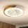 Brilagi - LED Стельовий світильник з вентилятором та регулюванням яскравості LED/30W/230V 3000-6500K білий/дуб + пульт дистанційного керування