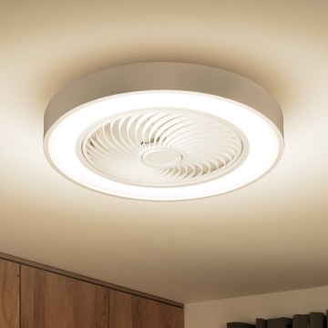 Brilagi - LED Стельовий світильник з вентилятором та регулюванням яскравості LED/30W/230V 3000-6500K білий + пульт дистанційного керування