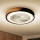 Brilagi - LED Стельовий світильник з вентилятором та регулюванням яскравості LED/30W/230V 3000-6500K чорний/дуб + пульт дистанційного керування
