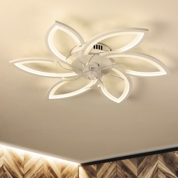 Brilagi - LED Стельовий світильник з вентилятором та регулюванням яскравості LED/50W/230V 3000-6500K білий + пульт дистанційного керування