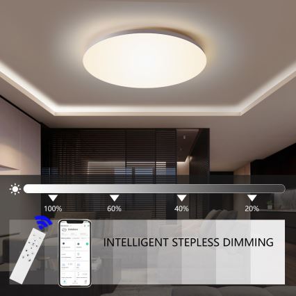 Brilagi - SMART LED стельовий світильник із регульованою яскравістю LED/24W/230V, діаметр 38 см, 3000-6000K, Wi-Fi Tuya Beacon + пульт дистанційного керування