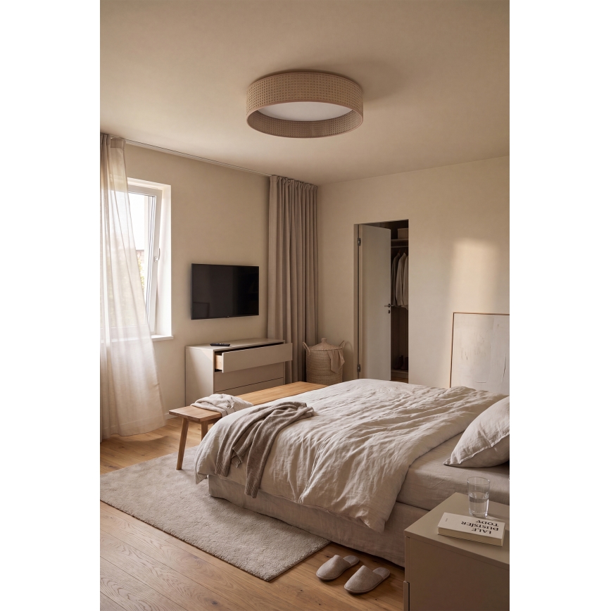 Brilagi - LED стельовий світильник з регулюванням яскравості VELVET SMARTIX STARS LED/36W/230V 3000-6000K діам. 55 cm бежевий Wi-Fi Tuya Beacon + дистанційне керування