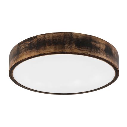 Брілагі - ЛЕД-стельовий світильник Карвалхо Смокей, 36 Вт/230 В, дуб, діаметр 47,5 см