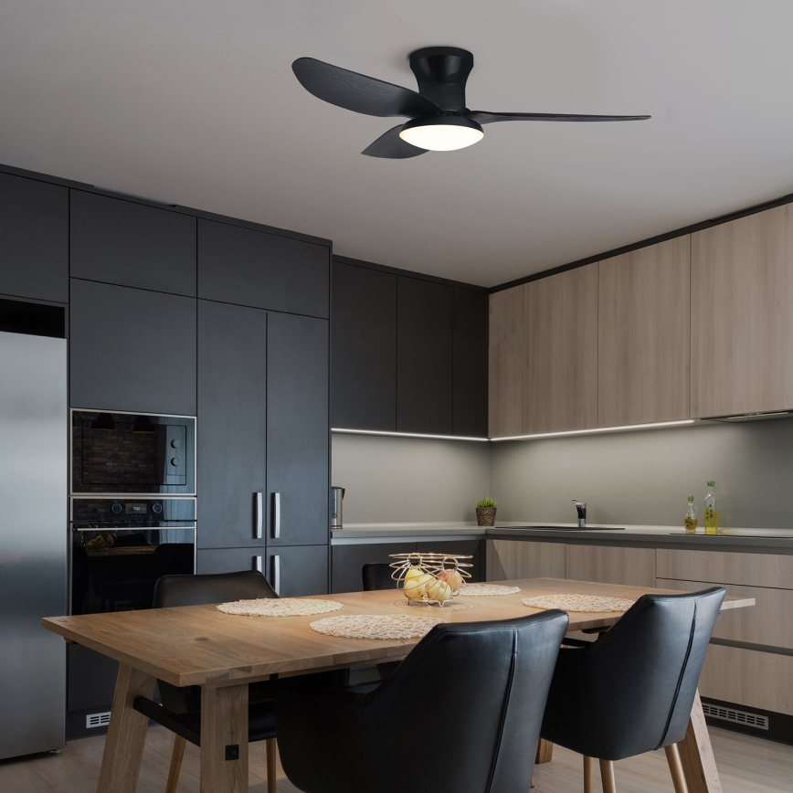 Brilagi - Світлодіодний регульований стельовий вентилятор LED/30W/230V 3000-6500K чорний + пульт дистанційного керування