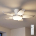Brilagi - LED стельовий вентилятор із затемненням, 32W/230V, 3000-6500K, діаметр 95 cm, білий + пульт дистанційного керування