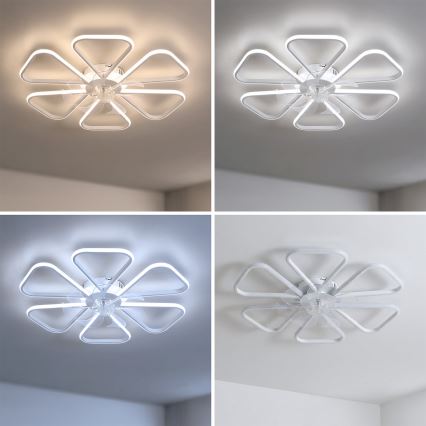Brilagi - LED стельовий вентилятор з регулюванням яскравості LED/38W/230V 3000-6500K діам. 76 см білий + пульт дистанційного керування