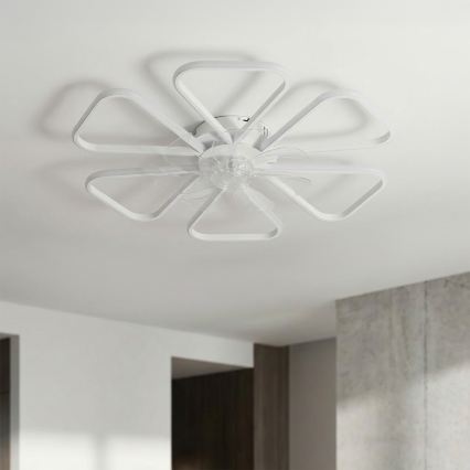Brilagi - LED стельовий вентилятор з регулюванням яскравості LED/38W/230V 3000-6500K діам. 76 см білий + пульт дистанційного керування
