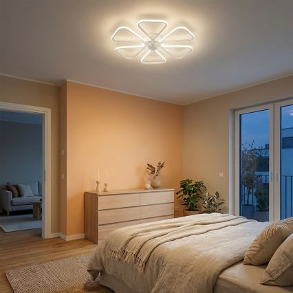 Brilagi - LED стельовий вентилятор з регулюванням яскравості LED/38W/230V 3000-6500K діам. 76 см білий + пульт дистанційного керування