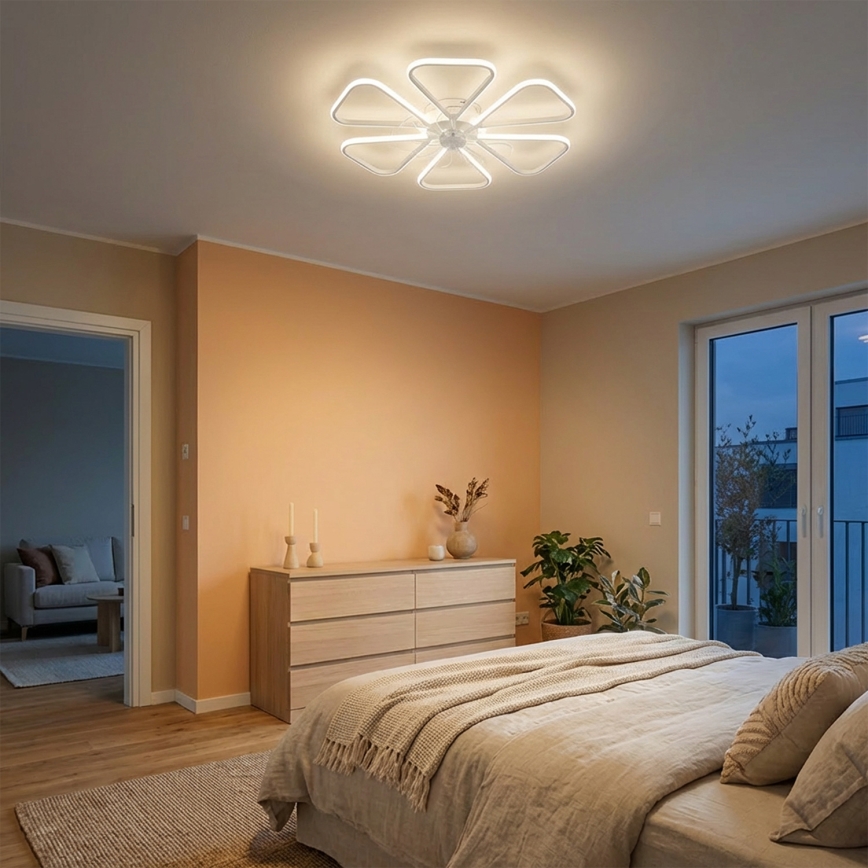Brilagi - LED стельовий вентилятор з регулюванням яскравості LED/38W/230V 3000-6500K діам. 76 см білий + пульт дистанційного керування