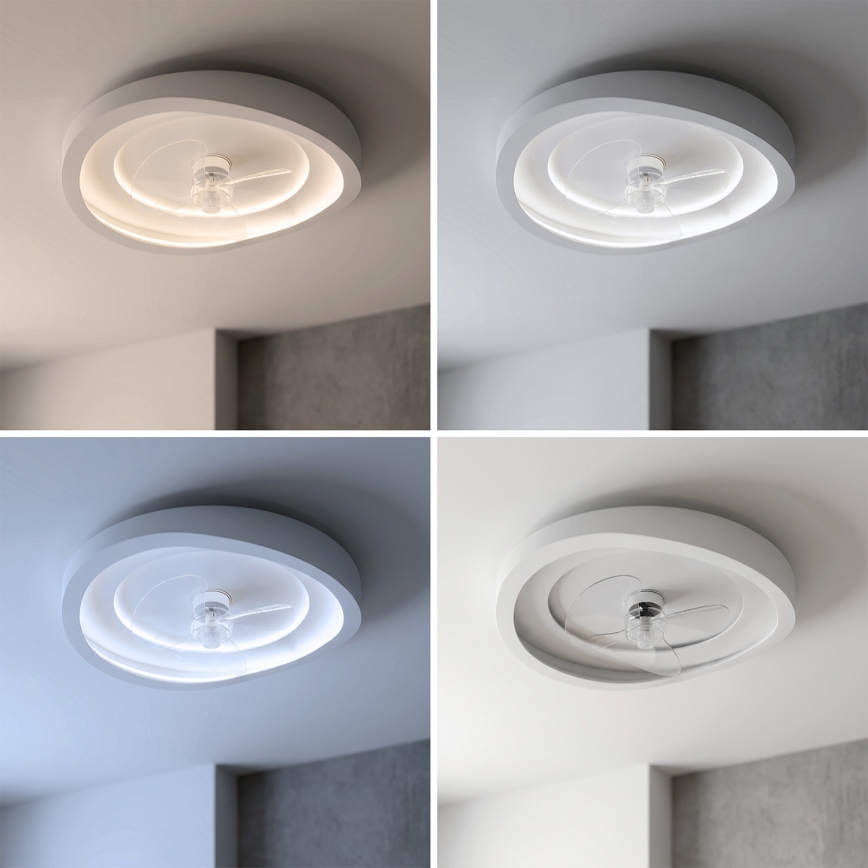Brilagi - LED стельовий вентилятор з регулюванням яскравості LED/80W/230V, діаметр 50 см, білий + пульт дистанційного керування