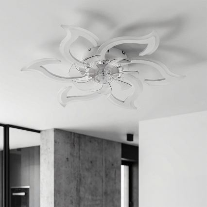 Brilagi - димований LED стельовий вентилятор LED/34W/230V 3000-6500K діам. 83 см білий + пульт дистанційного керування