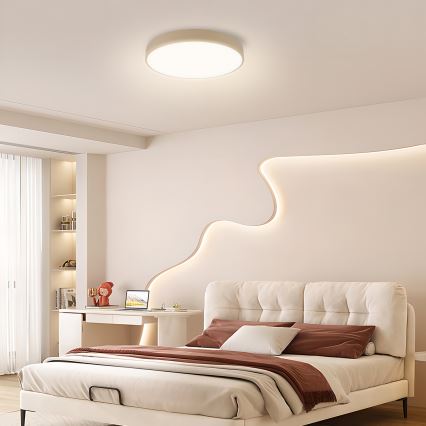 Brilagi - Регулируемое потолочное светильник POOL LED/48W/230V 3000-6000K пр. 40 см бежевый + пульт дистанционного управления