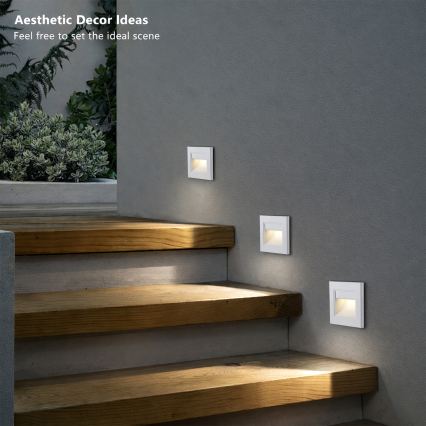 Brilagi - LED-светильник для лестницы STEP LIGHT LED/1,5 Вт/230 В IP44 белый