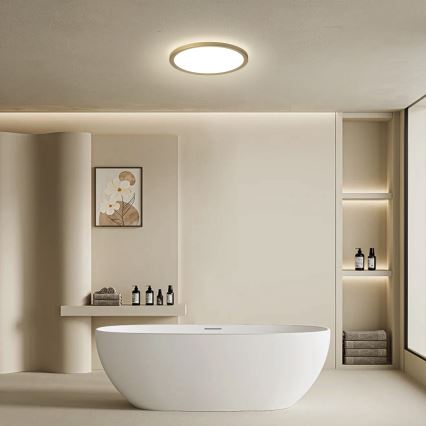 Brilagi - LED потолочный светильник для ванной ULTRA SLIM LED/12 Вт/230 В, Ø 22,5 см, золотой, IP54