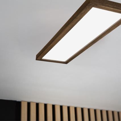 Brilagi - LED Потолочный светильник для ванной WOODY FRAME LED/50W/230V 120x30 см IP44 дуб орех