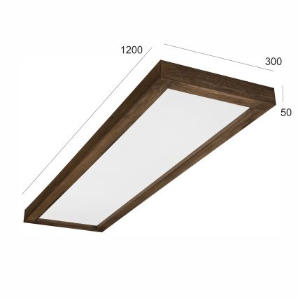 Brilagi - LED Потолочный светильник для ванной WOODY FRAME LED/50W/230V 120x30 см IP44 дуб орех