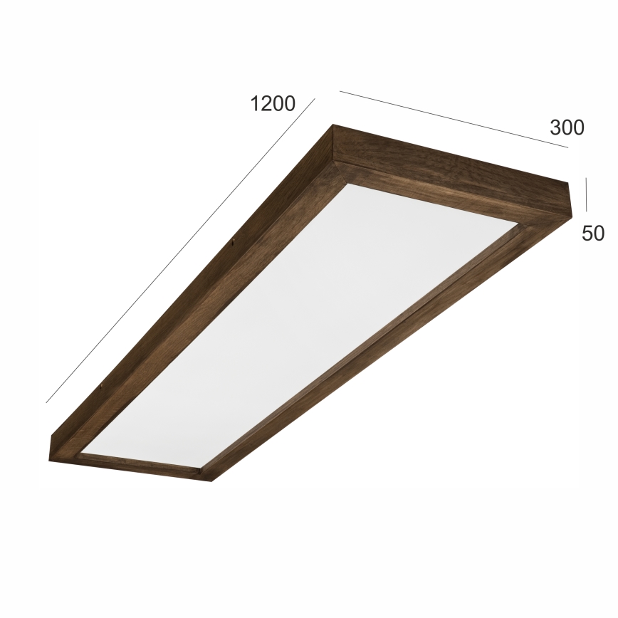 Brilagi - LED Потолочный светильник для ванной WOODY FRAME LED/50W/230V 120x30 см IP44 дуб орех