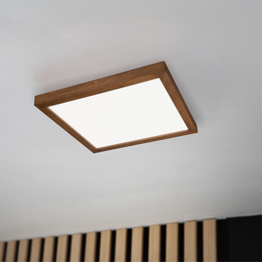 Brilagi - LED Потолочный светильник для ванной WOODY FRAME LED/50W/230V 60x60 см IP44 дуб вишня