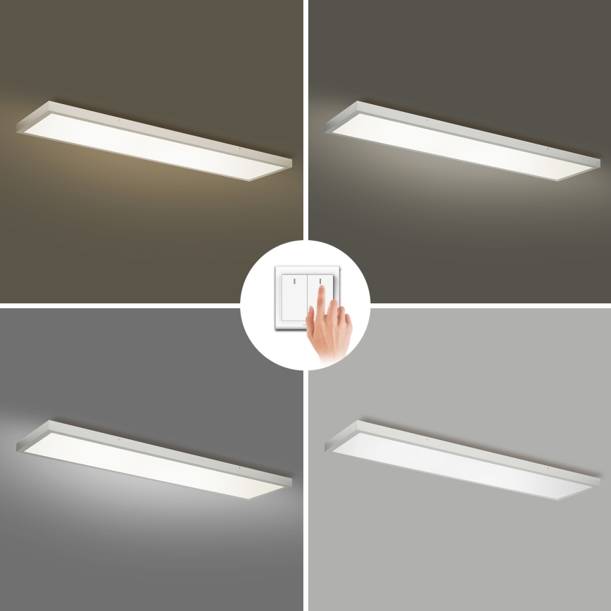 Brilagi - потолочный светильник для ванной FRAME LED/50 Вт/230 В 3000/4000/6000K 120x30 см IP44 серебристый