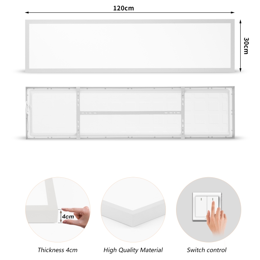 Brilagi - потолочный светильник для ванной FRAME LED/50 Вт/230 В 3000/4000/6000K 120x30 см IP44 серебристый