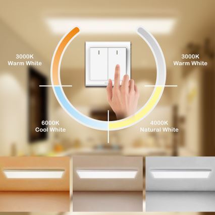 Brilagi - светодиодный потолочный светильник для ванной FRAME LED/50W/230V 120x30 cm 3000/4000/6000K IP44 белый