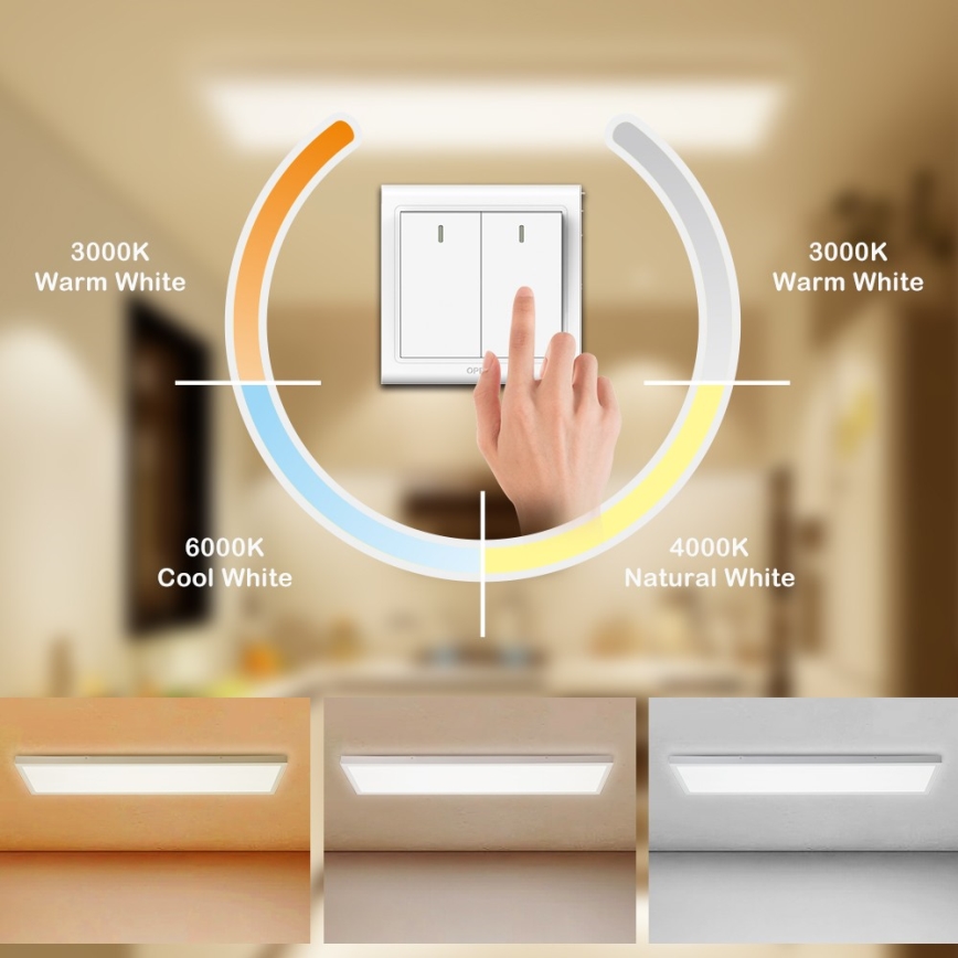 Brilagi - светодиодный потолочный светильник для ванной FRAME LED/50W/230V 120x30 cm 3000/4000/6000K IP44 белый