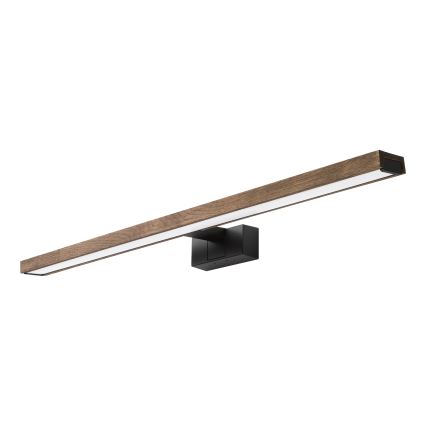 Brilagi - LED-подсветка для зеркала в ванной 3 в 1 WOODY MIRROR LED/15 Вт/230 В 80 см IP44 черный/ореховый дуб