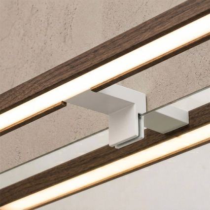 BRILAGI - LED-освещение для зеркала в ванной 3 в 1 WOODY MIRROR 3v1 LED/12 Вт/230 В 60 см IP44 белый/дуб-орех