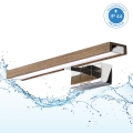 Brilagi - LED-светильник для зеркала в ванной 3-в-1 WOODY MIRROR LED/8W/230V 40 cm IP44 глянцевый хром/дуб орех