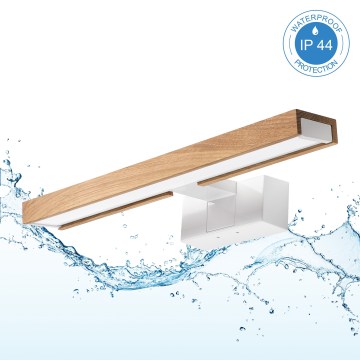 Brilagi - LED-светильник для зеркала в ванной 3 в 1 WOODY MIRROR, LED/8W/230V, 40 см, IP44, белый/дуб