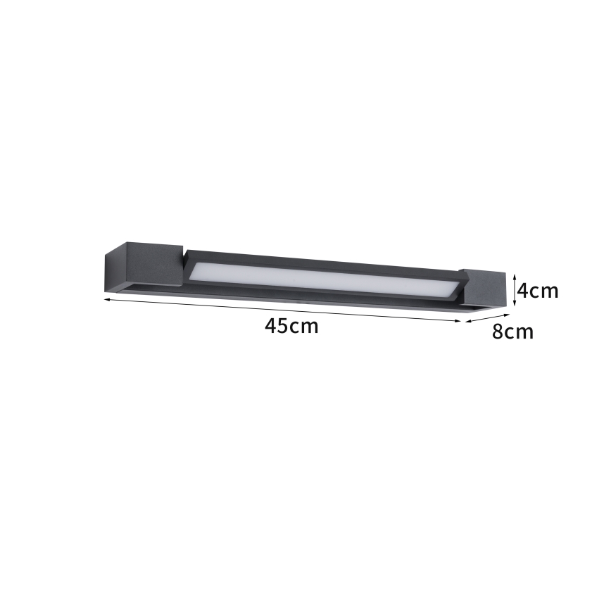 Brilagi - LED-подсветка зеркала для ванной AQUA LINE LED/12W/230V 45 см IP44 чёрный CRI 90