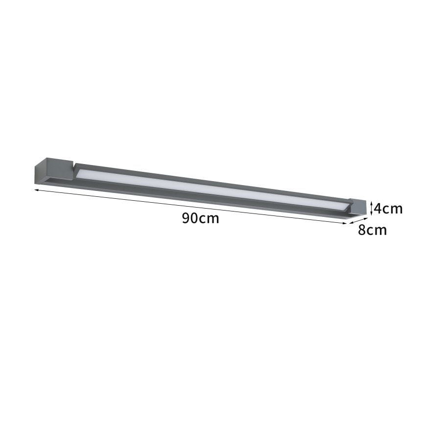 Brilagi - LED-освещение для зеркала в ванной AQUA LINE LED/24W/230V 90 см IP44 антрацит CRI 90
