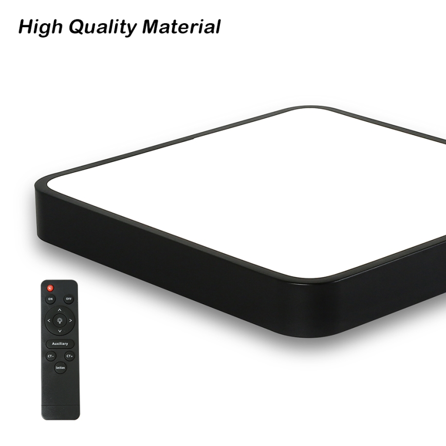 Brilagi - Светодиодный регулируемый потолочный светильник POOL SQUARE LED/36W/230V 3000-6000K 40x40 см черный + пульт дистанционного управления