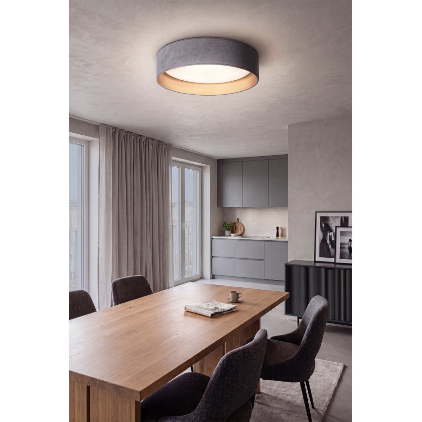 Brilagi - LED диммируемый потолочный светильник VELVET SMARTIX LED/24W/230V 3000-6000K диам. 45 см серый/золотой Wi-Fi Tuya Beacon + пульт дистанционного управления