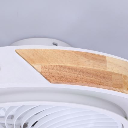 Brilagi - Светодиодный регулируемый потолочный светильник с вентилятором LED/30W/230V 3000-6500K белый/дуб + пульт дистанционного управления